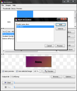Batch decoration screenshot