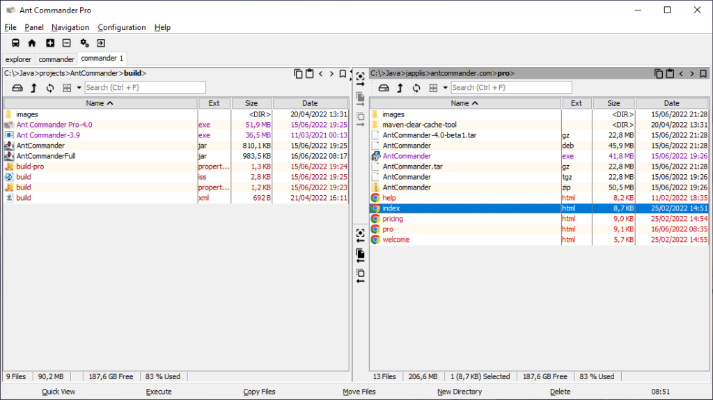 Ant Commander Pro file manager screenshot