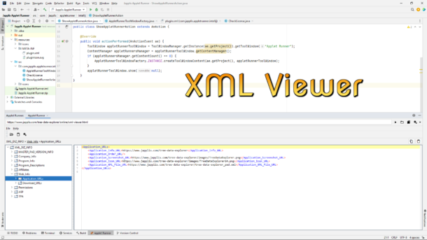 XML Viewer in Applet Runner plug-in