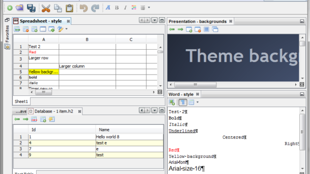 Screenshot of Joeffice