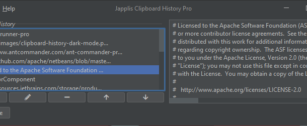 Screenshot of Clipboard History Pro