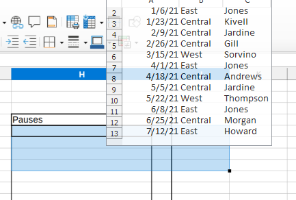 Excel sheet on top of other windows