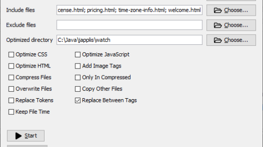 Screenshot of Japplis Website Optimizer