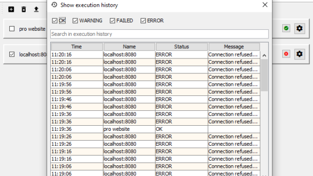 Screenshot of Control Dashboard Pro
