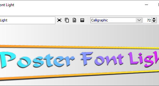 Screenshot of Poster Font Light