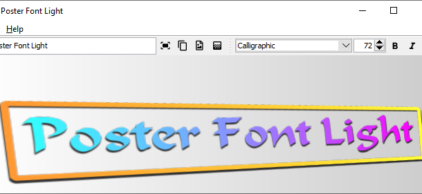 Screenshot of Poster Font Light