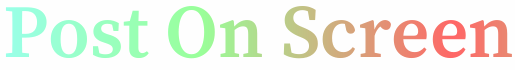 Post On Screen logo