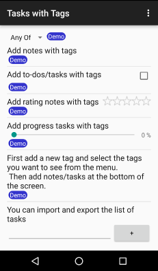 Tasks with Tags screenshot